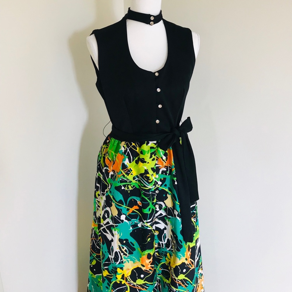 Vintage 70s Choker Dress